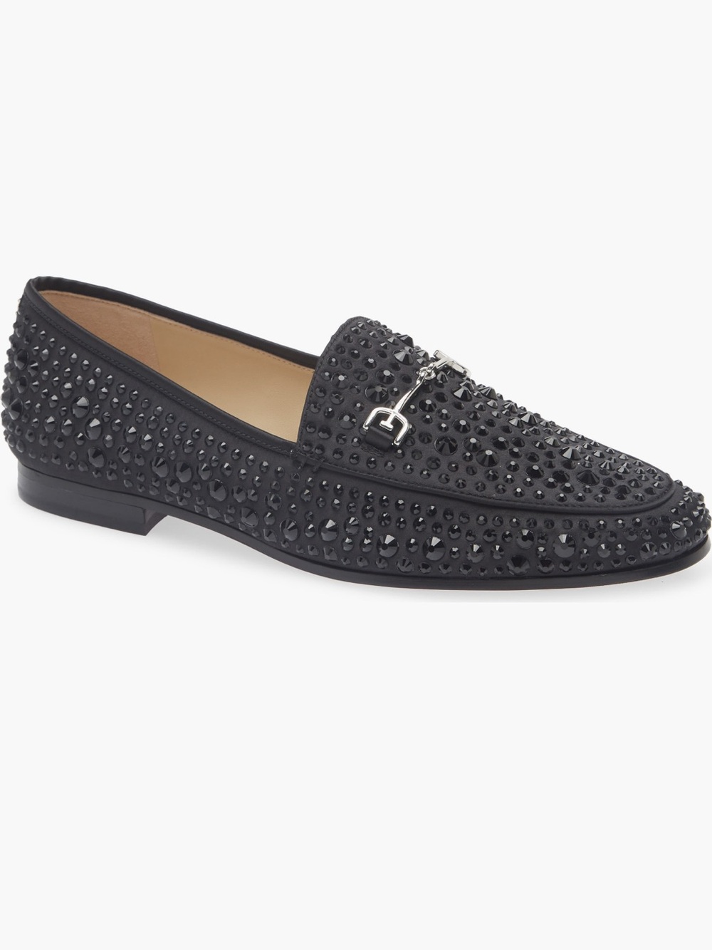 NWT Sam Edelman size 7Women's Black Crystal Embellished Loafers